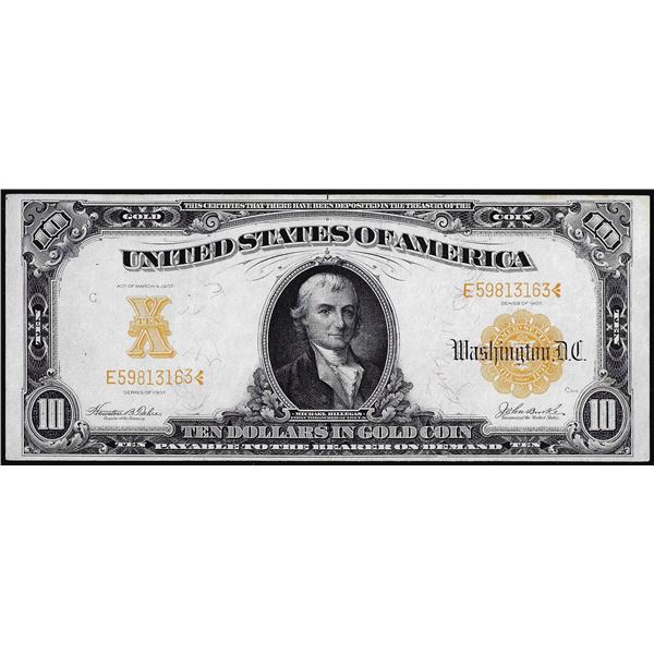 1907 $10 Gold Certificate Note