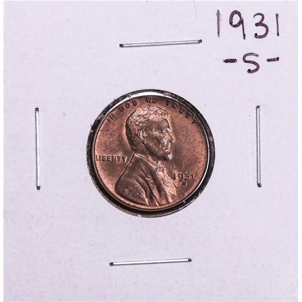 1931-S Lincoln Wheat Cent Coin