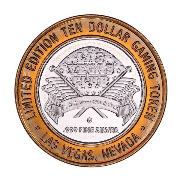 .999 Silver Las Vegas Club $10 Casino Limited Edition Gaming Token