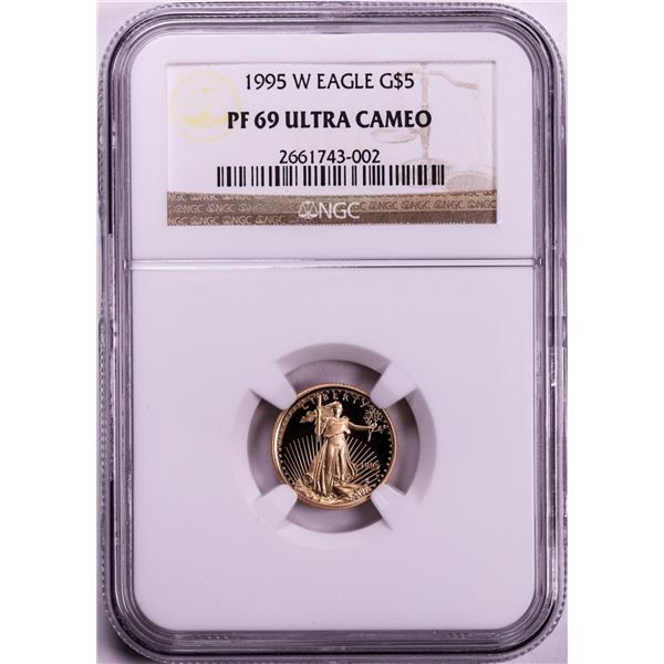 1995-W $5 Proof American Gold Eagle Coin NGC PF69 Ultra Cameo