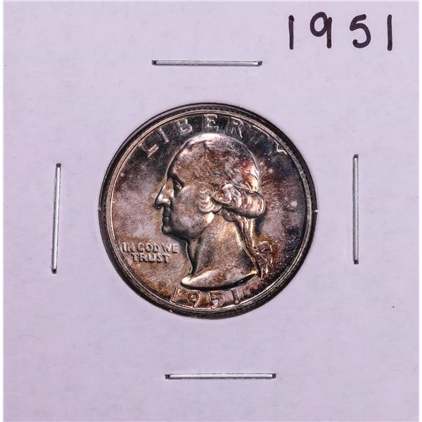 1951 Proof Washington Quarter Coin Nice Toning