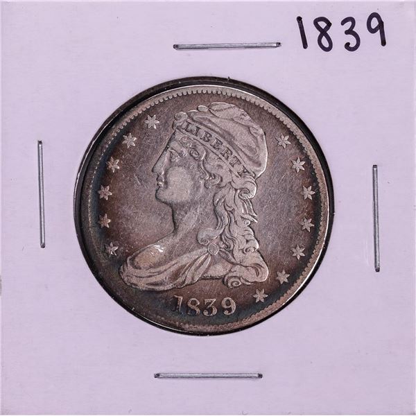 1839 Capped Bust Half Dollar Coin Nice Toning