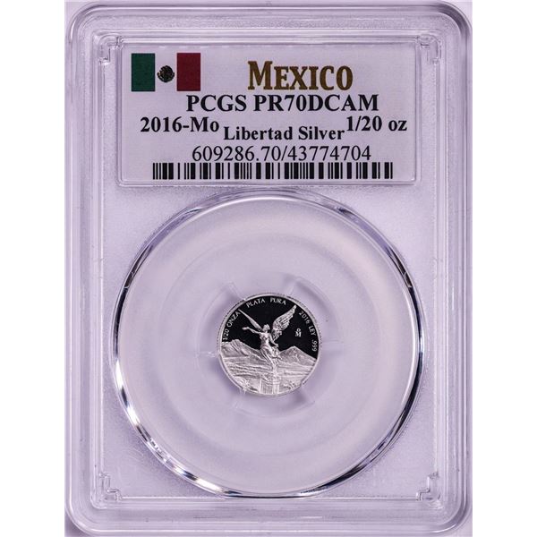 2016-Mo Mexico Proof 1/20 oz Silver Libertad Coin PCGS PR70DCAM