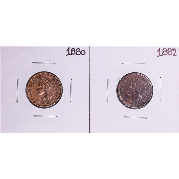 Lot of 1880 & 1882 Indian Head Cent Coins