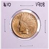 Image 1 : 1908 $10 Indian Head Eagle Gold Coin