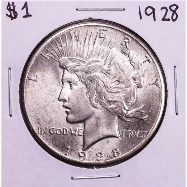 1928 $1 Peace Silver Dollar Coin