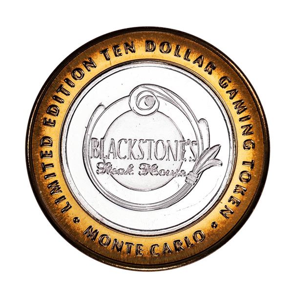 .999 Silver Monte Carlo Las Vegas, Nevada $10 Casino Limited Edition Gaming Token
