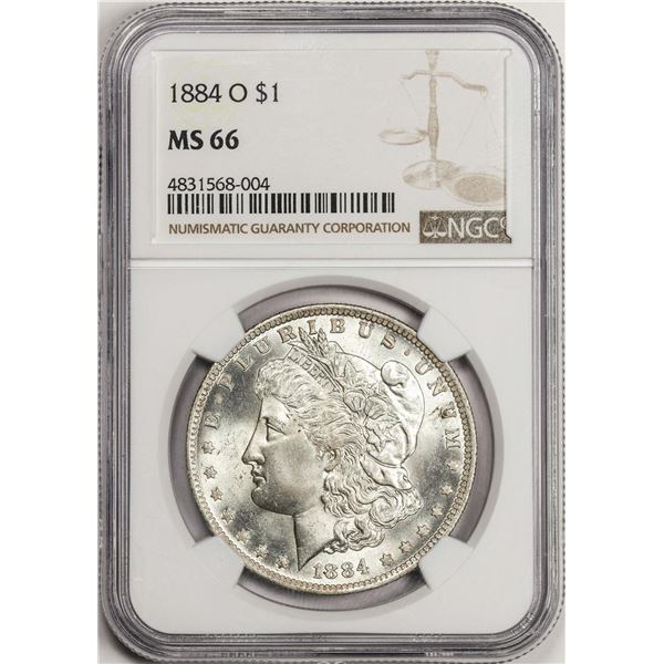 1884-O $1 Morgan Silver Dollar Coin NGC MS66