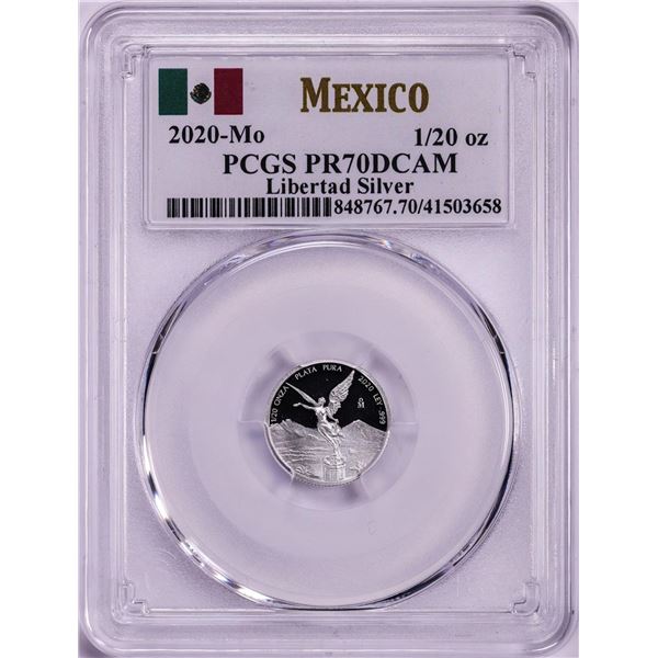 2020-Mo Mexico Proof 1/20 oz Silver Libertad Coin PCGS PR70DCAM