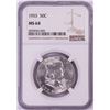 Image 1 : 1953 Franklin Half Dollar Coin NGC MS64