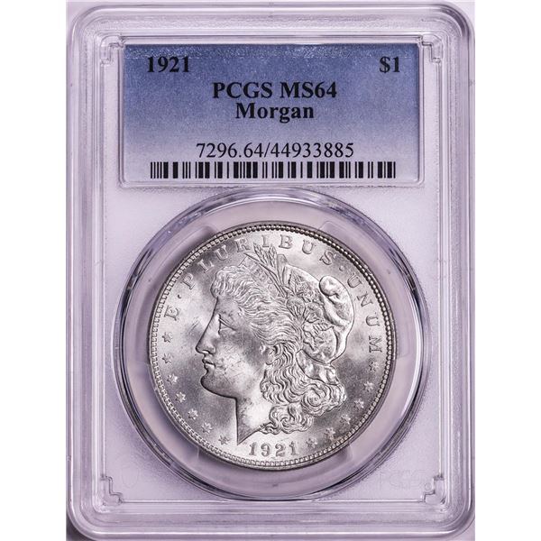 1921 $1 Morgan Silver Dollar Coin PCGS MS64
