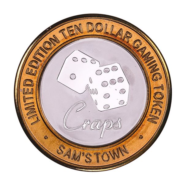 .999 Silver Sam's Town Las Vegas, NV $10 Casino Limited Edition Gaming Token
