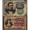 Image 1 : Lot of (2) Fourth Issue Ten Cents Fractional Currency Notes