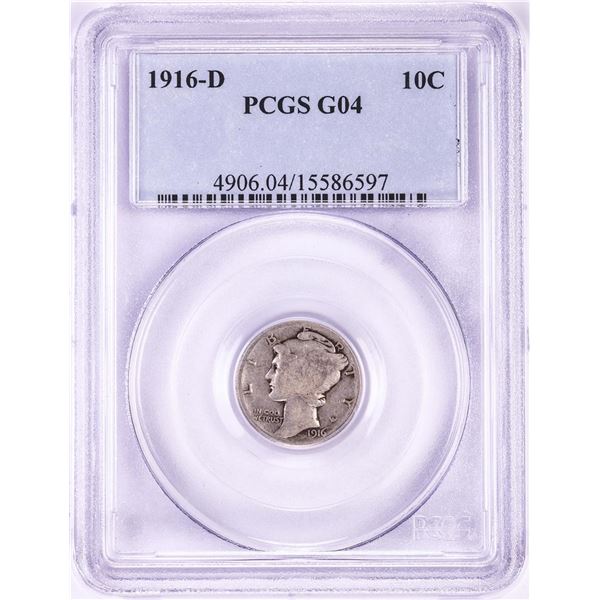1916-D Mercury Dime Coin PCGS G04