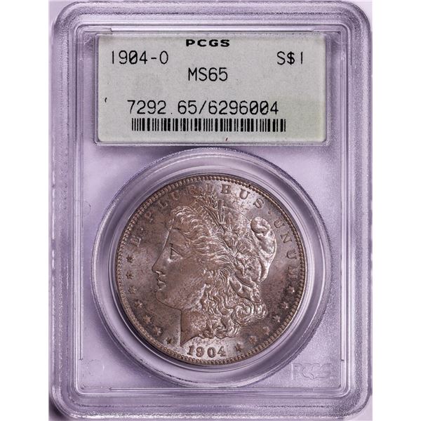 1904-O $1 Morgan Silver Dollar Coin PCGS MS65 Old Green Holder