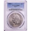 Image 1 : 1972 Type 1 $1 Eisenhower Silver Dollar Coin PCGS MS65