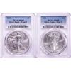 Image 1 : Lot of (2) 2021 Type 1 & 2 $1 American Silver Eagle Coins PCGS MS69