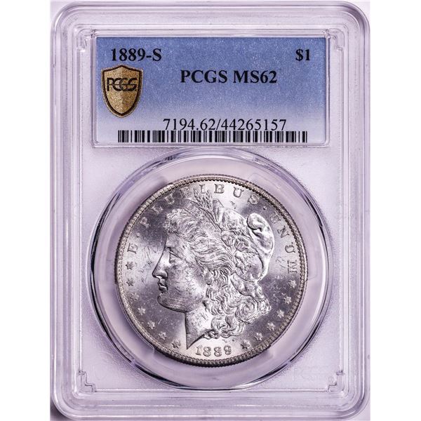 1889-S $1 Morgan Silver Dollar Coin PCGS MS62