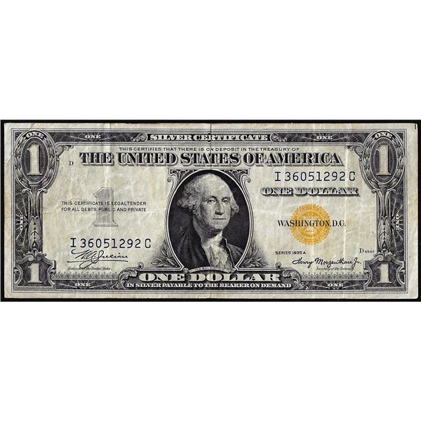 1935A $1 North Africa WWII Emergency Issue Silver Certificate Note