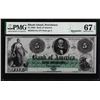Image 1 : 1860's $5 The Bank of America Rhode Island Obsolete Note PMG Superb Gem Unc. 67EPQ