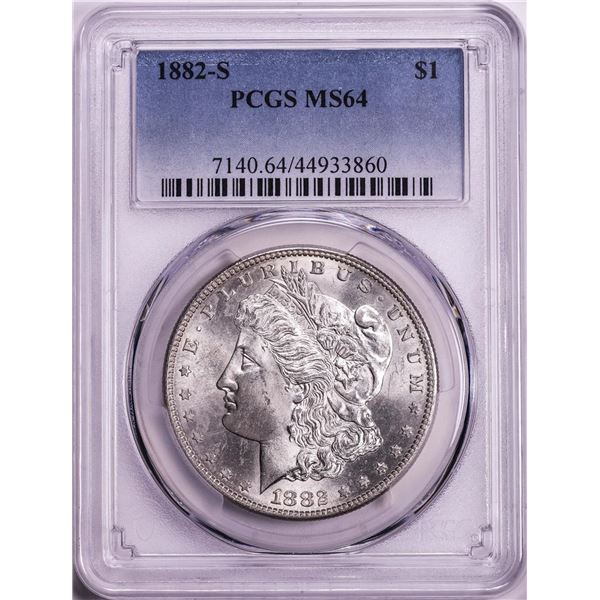 1882-S $1 Morgan Silver Dollar Coin PCGS MS64