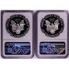 Image 2 : Lot of 1989-1990 $1 Proof American Silver Eagle Coins NGC PF69 Ultra Cameo