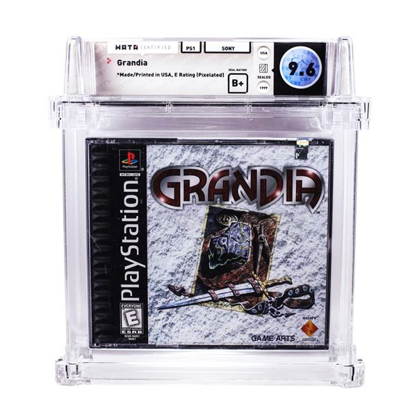 Grandia PS1 PlayStation Sealed Video Game WATA 9.6/B+