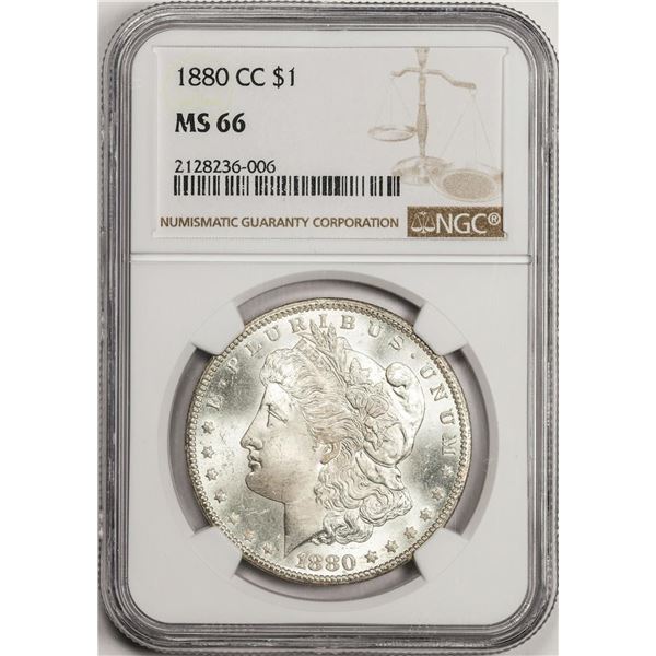 1880-CC $1 Morgan Silver Dollar Coin NGC MS66