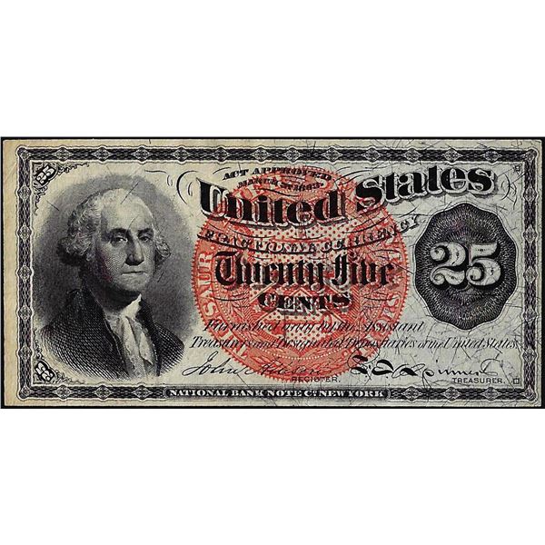 March 3, 1863 4th Issue Twenty-Five Cents Fractional Currency Note