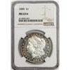 Image 1 : 1880 $1 Morgan Silver Dollar Coin NGC MS63* Star