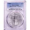 Image 1 : 2021 Type 2 $1 American Silver Eagle Coin PCGS MS69