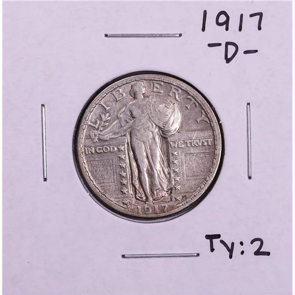 1917-D Type 2 Standing Liberty Quarter Coin