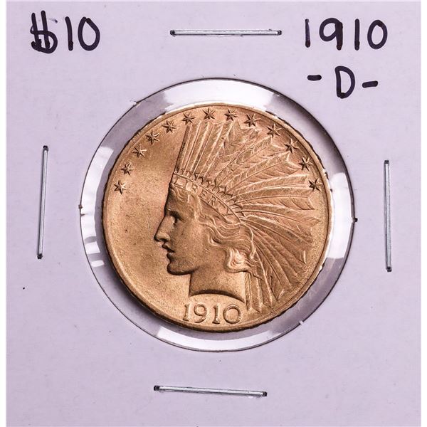 1910-D $10 Indian Head Eagle Gold Coin
