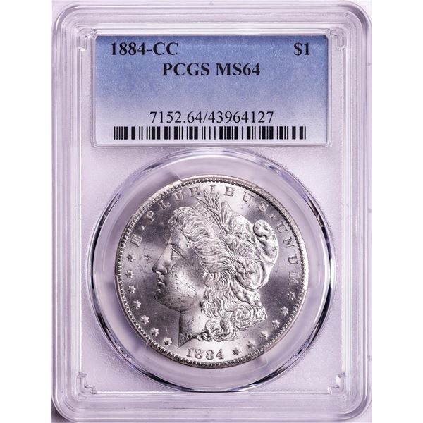 1884-CC $1 Morgan Silver Dollar Coin PCGS MS64