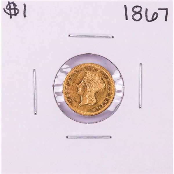 1867 $1 Indian Princess Head Gold Dollar Coin
