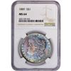 Image 2 : 1889 $1 Morgan Silver Dollar Coin NGC MS64 Amazing Toning