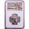 Image 1 : Ancient Seleucid Kingdom 138-129 BC Antiochus VII Tetradrachm Cappadocia Coin NGC XF