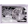 1986 $1 American Silver Eagle Coin & 2oz Silver Bar Set