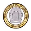 Image 2 : .999 Silver Binion's Horseshoe Las Vegas, NV $10 Casino Limited Edition Gaming Token