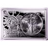Image 1 : 1993 $1 American Silver Eagle Coin & 2oz Silver Bar Set