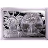 Image 1 : 1996 $1 American Silver Eagle Coin & 2oz Silver Bar Set