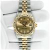 Image 3 : Rolex Men's Two Tone Champagne Diamond Pyramid Datejust Wristwatch