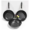 Image 1 : LOT OF THREE 10.75" WOKS