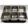 Image 1 : TRAY OF SIX 1/6 SIZE 4" DEEP S/S INSERTS