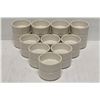 LOT OF 24 NEW MELAMINE RAMEKINS BONE WHITE