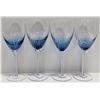 Image 2 : SET OF 4 NEW BLUE HUE FROST TEXTURED WINE GLASS