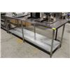 Image 1 : 8' STAINLESS STEEL WORKTABLE W/ UNDERSHELF STORAGE