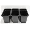 Image 1 : THREE 1/3 SIZE CAMBRO POLYCARB FOOD INSERTS- 8"