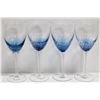 Image 1 : SET OF 4 NEW BLUE HUE FROST TEXTURED WINE GLASS