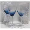 Image 3 : SET OF 4 NEW BLUE HUE FROST TEXTURED WINE GLASS